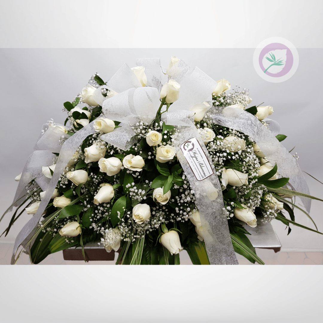 Cubrecaja en rosas