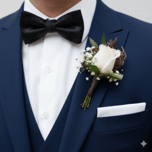 uce un elegante botonier, también llamado gallardete de novio, esta flor es accesorio único para complementar a la perfección tu traje de boda.