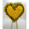 Corona de girasoles funebre  para expresar condolencias - Ramo de flores para funeral - Floristeria en Medellin y Floristeria en Rionegro