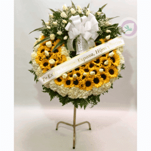 Corona funebre para funeral - Ramo de condolencias para funeral.