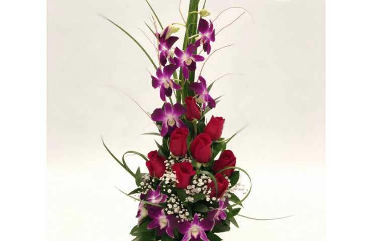 Mug rosas y orquideas