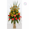 Base,arreglo  floral tropical