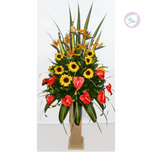 Base,arreglo  floral tropical