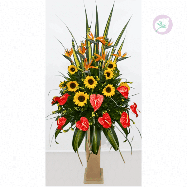 Base,arreglo  floral tropical