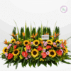 Arreglo floral jardinera de flores tropicales