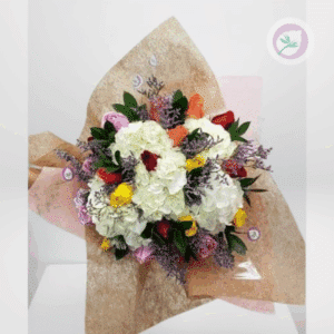 Bouquet de hortencia y rosa variada, una manera de dar apoyo, felicitar o alegrar el día de alguien  - Tenemos los mejores arreglos  y bouquets de rosas. Será un gran detalle.