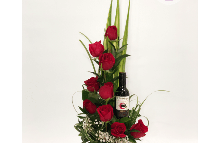 Arreglo de rosas rojas enamorados