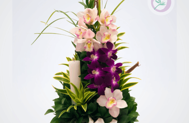 arreglos florales funebres con orquideas en Medellín