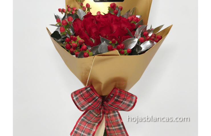 Bouquet de rosas navidad