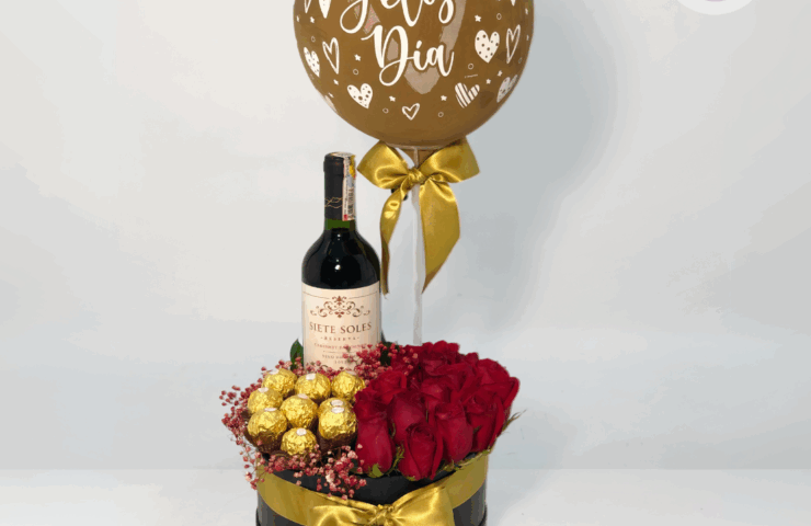 Chocolate con flores y vino para Papá! con envio GRATIS en Medellín, el área metropolitana y el Oriente Antioqueño.