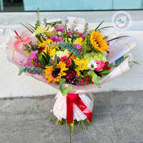 Regala un hermoso ramo primaveral con girasoles, rosas, margaritas y mucho más en medellín 