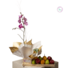Orquídea Phalaenopsis con Frutas – Detalle Elegante y Natural
