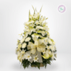 Homenaje Eterno arreglo funebre homenaje eterno. Expresa tus condolencias y acompaña a quienes más lo necesitan con un arreglo floral diseñado para transmitir respeto, paz y solidaridad.