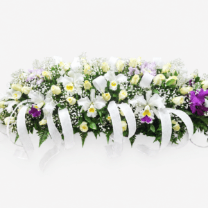 Tributo de paz, honra la memoria de un ser querido con un arreglo floral que transmite serenidad, respeto y un mensaje de acompañamiento sincero.